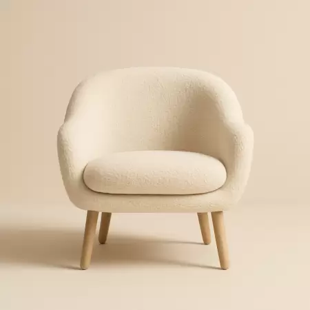 Poltrona Decorativa Bouclé